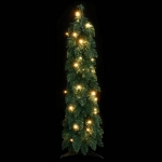 Albero di Natale Artificiale Preilluminato con 45 LED 90 cm