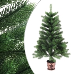 Albero di Natale Preilluminato con Palline Verde 90 cm