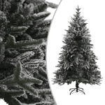 Albero di Natale con Neve Fioccata Preiluminato 120 cm PVC e PE