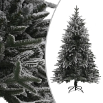 Albero di Natale Péreilluminato Neve Fioccata Verde 210 cm PVC