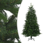 Albero Natale Artificiale con LED Palline Verde 240 cm PVC e PE