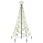 Albero di Natale con Puntale Colorato 200 LED 180 cm