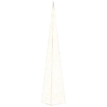Cono di Luce di Natale 60 LED Bianco Caldo 120 cm in Acrilico