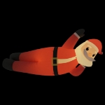 Babbo Natale Gonfiabile con LED 160 cm