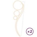 Stringhe Luci a Forma di Palle 2pz Bianco Caldo 111,5x35x4,5cm