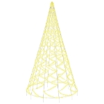 Albero di Natale Pennone Bianco Caldo 1400 LED 500 cm