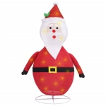 Figura Decorativa Babbo Natale con LED Tessuto Lusso 60 cm