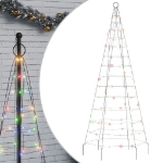 Illuminazione Albero di Natale su Pennone 200LED Colorato 180cm