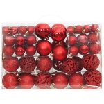 Set Palline di Natale 111 pz Rosso in Polistirene