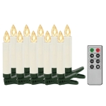 Candele Senza Fili a LED con Telecomando 10 pz Bianco Caldo