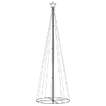 Albero di Natale a Cono Bianco Caldo 310 LED 100x300 cm