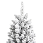 Albero di Natale Artificiale con Neve Floccata 210 cm PVC e PE