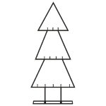 Albero di Natale Decorativo in Metallo Nero 60 cm