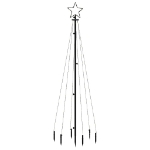 Albero di Natale con Puntale Blu 108 LED 180 cm