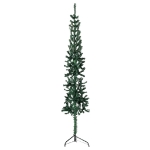 Albero Natale Artificiale Sottile a Metà Supporto Verde 120 cm