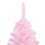Albero di Natale Preilluminato con Palline Rosa 180 cm PVC