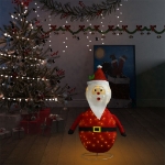 Figura Decorativa Babbo Natale con LED Tessuto Lusso 90 cm