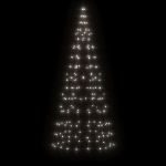 Luce Albero di Natale su Pennone 200LED Bianco Freddo 180cm