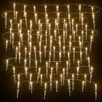 Luce Natale a Ghiacciolo 100 LED Bianco Caldo 10 m Acrilico PVC