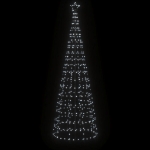 Luce Albero di Natale con Picchetti 570LED Bianco Freddo 300cm