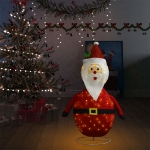 Figura Decorativa Babbo Natale con LED Tessuto Lusso 120 cm
