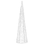 Piramide Decorativa Cono Luce LED Acrilico Bianco Caldo 60 cm