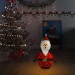 Figura Decorativa Babbo Natale con LED Tessuto Lusso 60 cm