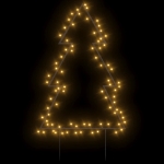 Decorazione Luminosa Natalizia con Picchetti Albero 80LED 60cm