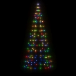 Illuminazione Albero di Natale su Pennone 200LED Colorato 180cm