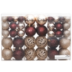 Palline di Natale 100 pz Champagne e Marrone 3 / 4 / 6 cm