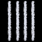 Ghirlande Natalizie 4 pz Bianco 270 cm PVC