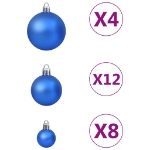 Set Palline di Natale 100 pz Blu