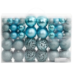 Palline di Natale 100 pz Turchesi 3 / 4 / 6 cm