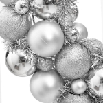 Ghirlanda di Natale Argento 45 cm in Polistirene