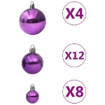 Set Palline di Natale 100 pz Viola