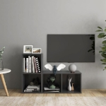 Mobili TV 2 pz Grigi 72x35x36,5 cm in Truciolato