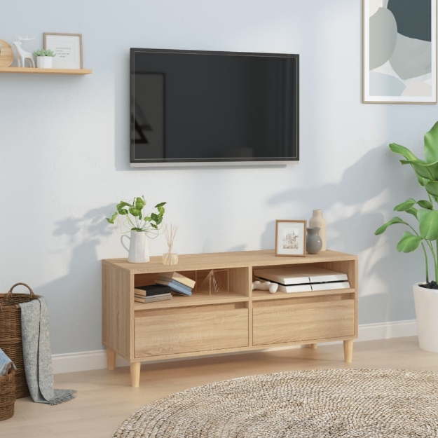 Mobile TV Rovere Sonoma 100x34,5x44,5 cm in Legno Multistrato