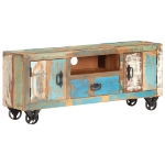 Mobile Porta TV 120x30x50 cm in Legno Massello di Recupero