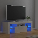 Mobile Porta TV con Luci LED Bianco Lucido 120x35x40 cm
