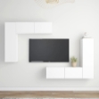 Set Mobile TV 4 pz Bianco in Truciolato