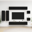 Set Mobili TV 8 pz Nero in Truciolato