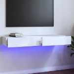 Mobile Porta TV con Luci LED Bianco 120x35x15,5 cm
