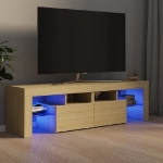 Mobile Porta TV con Luci LED Rovere Sonoma 140x36,5x40 cm