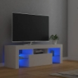 Mobile Porta TV con Luci LED Bianco 120x35x40 cm