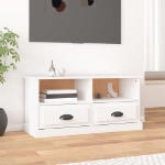Mobile Porta TV Bianco 93x35,5x45 cm in Legno Multistrato