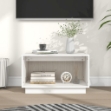 Mobile Porta TV Bianco 60x35x35 cm in Legno Massello di Pino