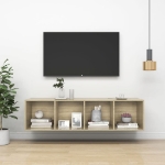 Mobile TV Parete Rovere Sonoma 37x37x142,5cm Legno Multistrato