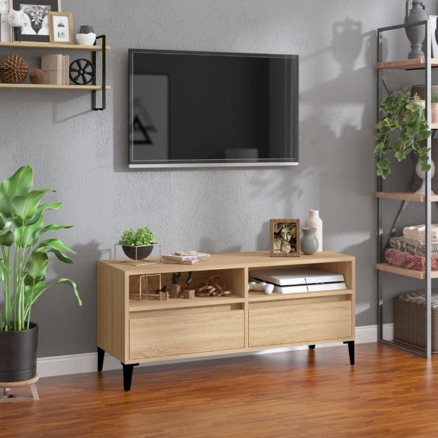 Mobile TV Rovere Sonoma 100x34,5x44,5 cm in Legno Multistrato