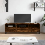 Mobile Porta TV Rovere Fumo 150x30x44,5 cm in Legno Multistrato