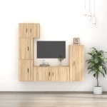 Set di Mobili Porta TV 5 pz Rovere Sonoma in Legno Multistrato